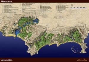 Luxury waterfront residential development plan with lush landscaping and scenic views.